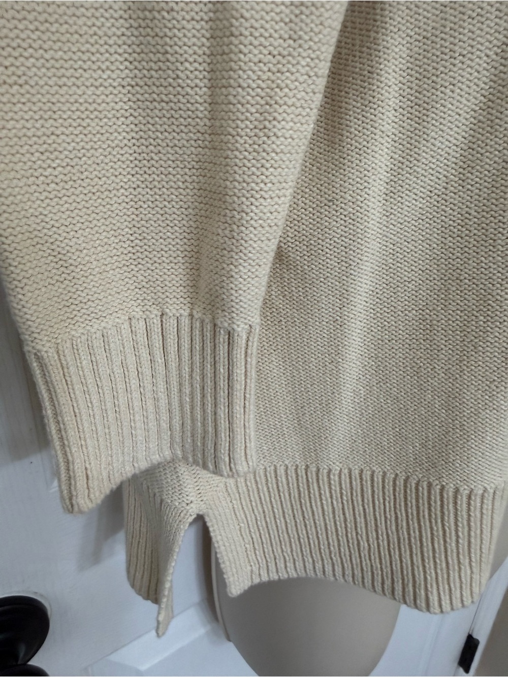 Madewell Broadway Cardigan Sweater Cream 100% Cotton Button Front Size S - Picture 11 of 16